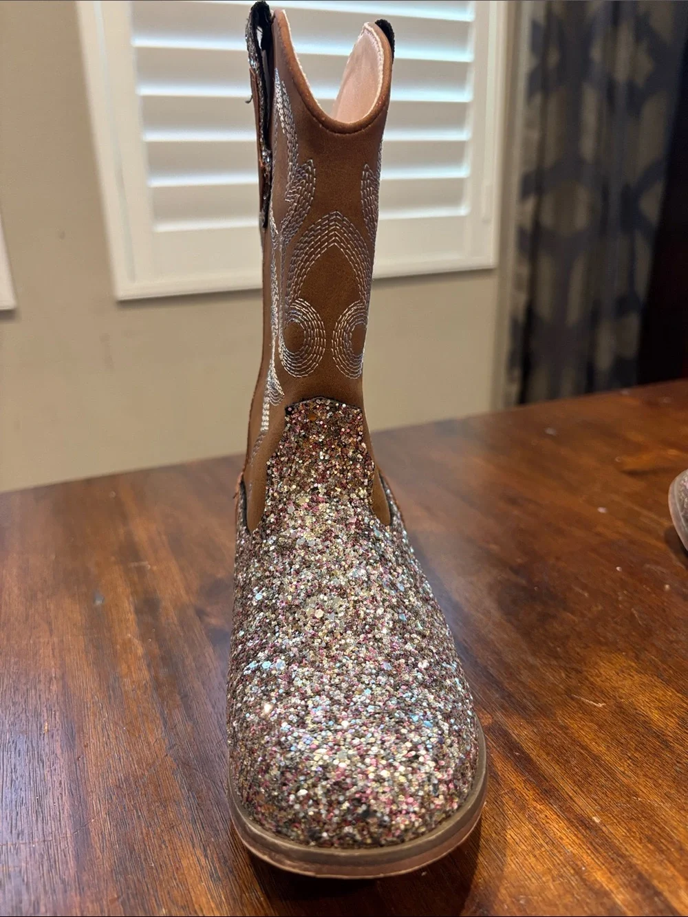 Glitter Multi-Tone Western Cowgirl Boots